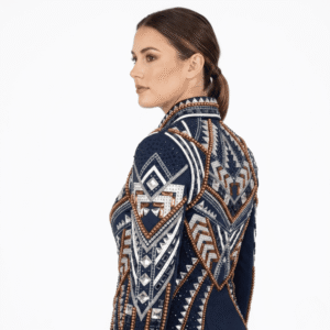Western Women’s Showmanship Jacket Premium Handcrafted Rhinestone Show Jacket with Turquoise, Copper & Crystal