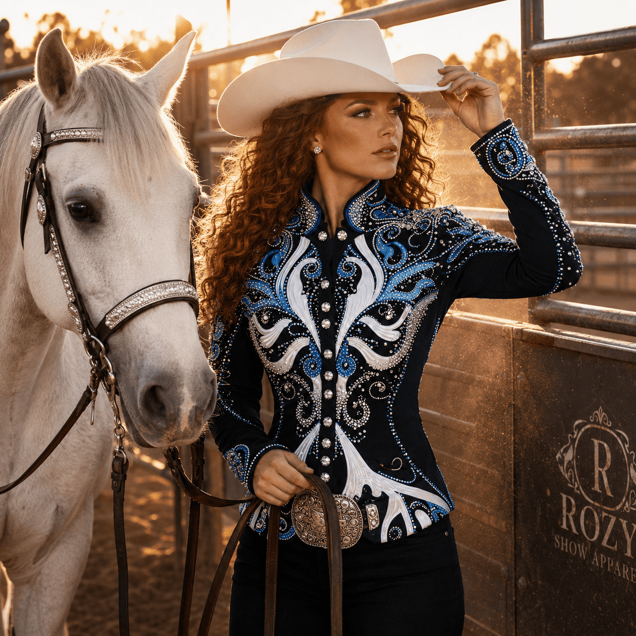 Women’s Showmanship Show Jacket Western Equestrian Rhinestone Competition Coat , Show Jacket Crystal - Image 7