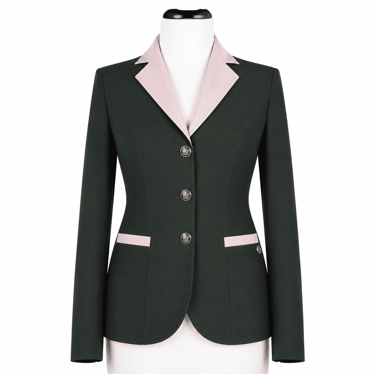 Women’s Showmanship Hunt Coat Premium Green Equestrian Riding Jacket, Tailored Competition Blazer - Image 2