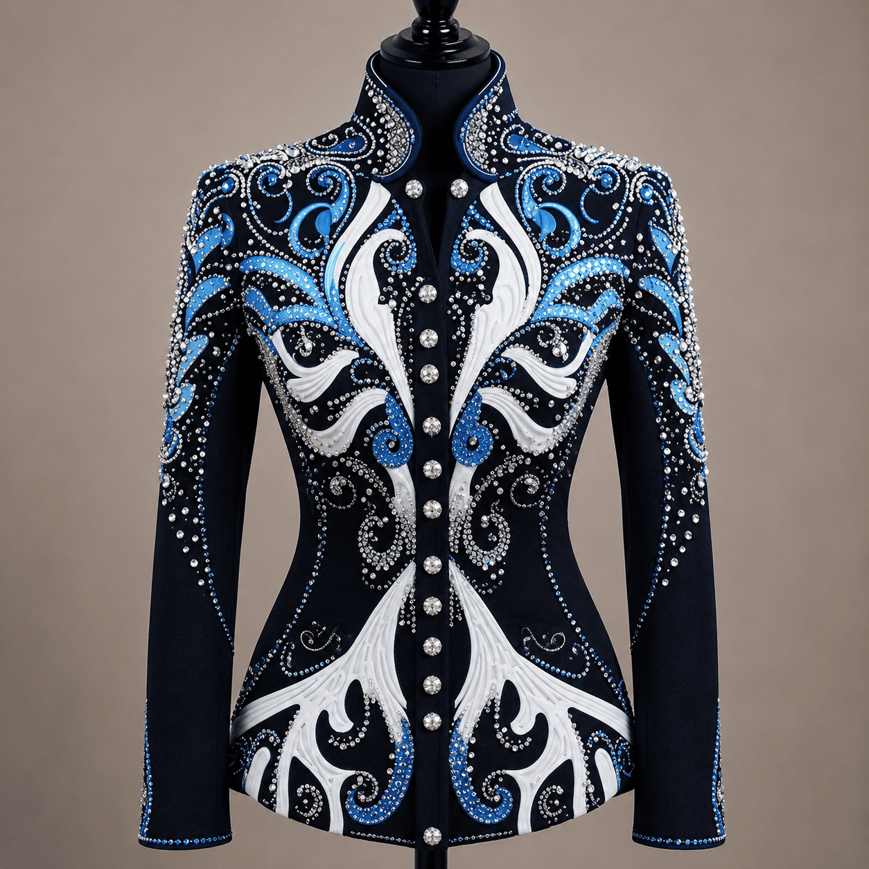 Women’s Showmanship Show Jacket Western Equestrian Rhinestone Competition Coat , Show Jacket Crystal - Image 2