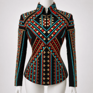 Women's Black Crystal Showmanship Jacket Western Rodeo Horse Show Jacket , Show Jacket Crystal
