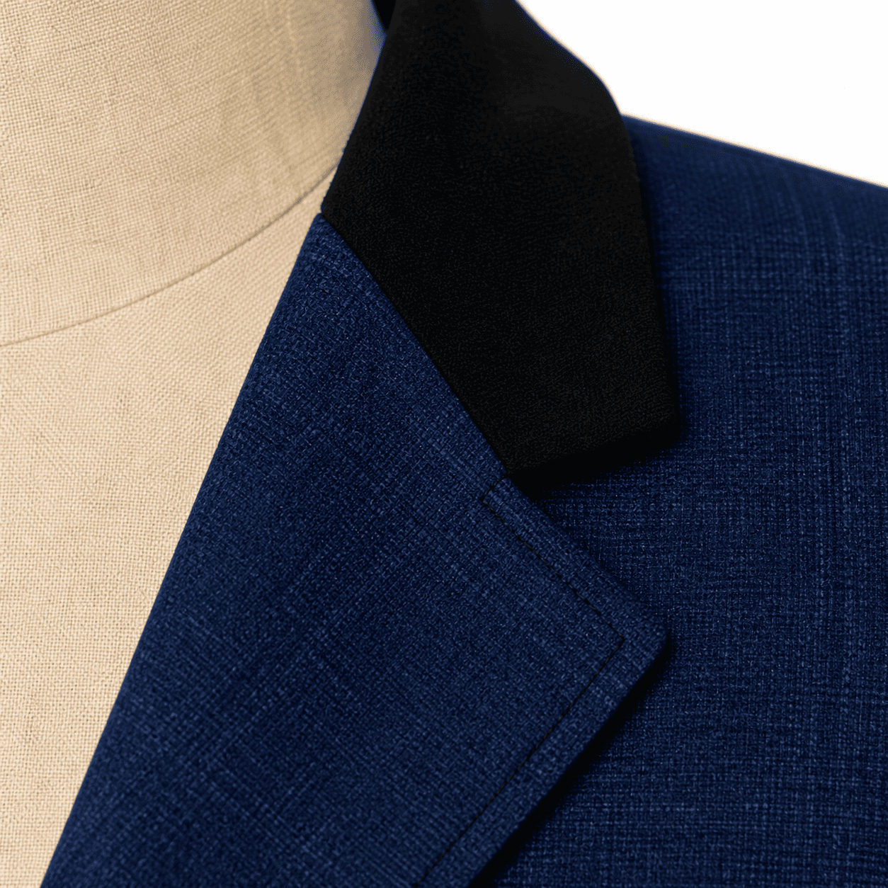 Women’s Showmanship Hunt Coat Navy Equestrian Coat with Self-Texture Fabric & Tailored Fit - Image 3