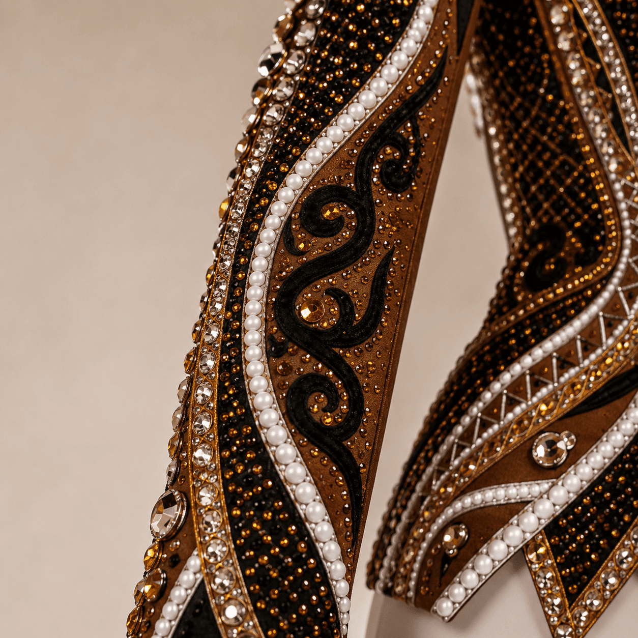 Women's Gold Brown Showmanship Jacket Crystal Western Rodeo Horse Show Competition Jacket for Women - Image 3