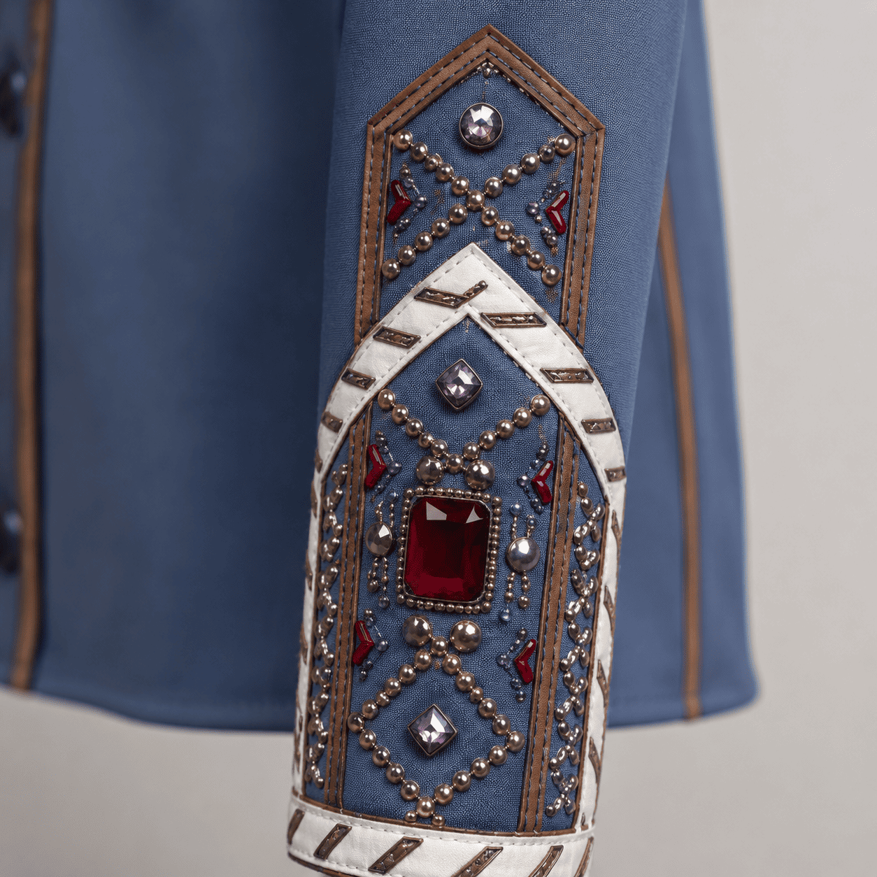 Women's Dusty Blue Crystal Showmanship Shirt Western Rodeo Horse Show Competition Shirt Women - Image 3