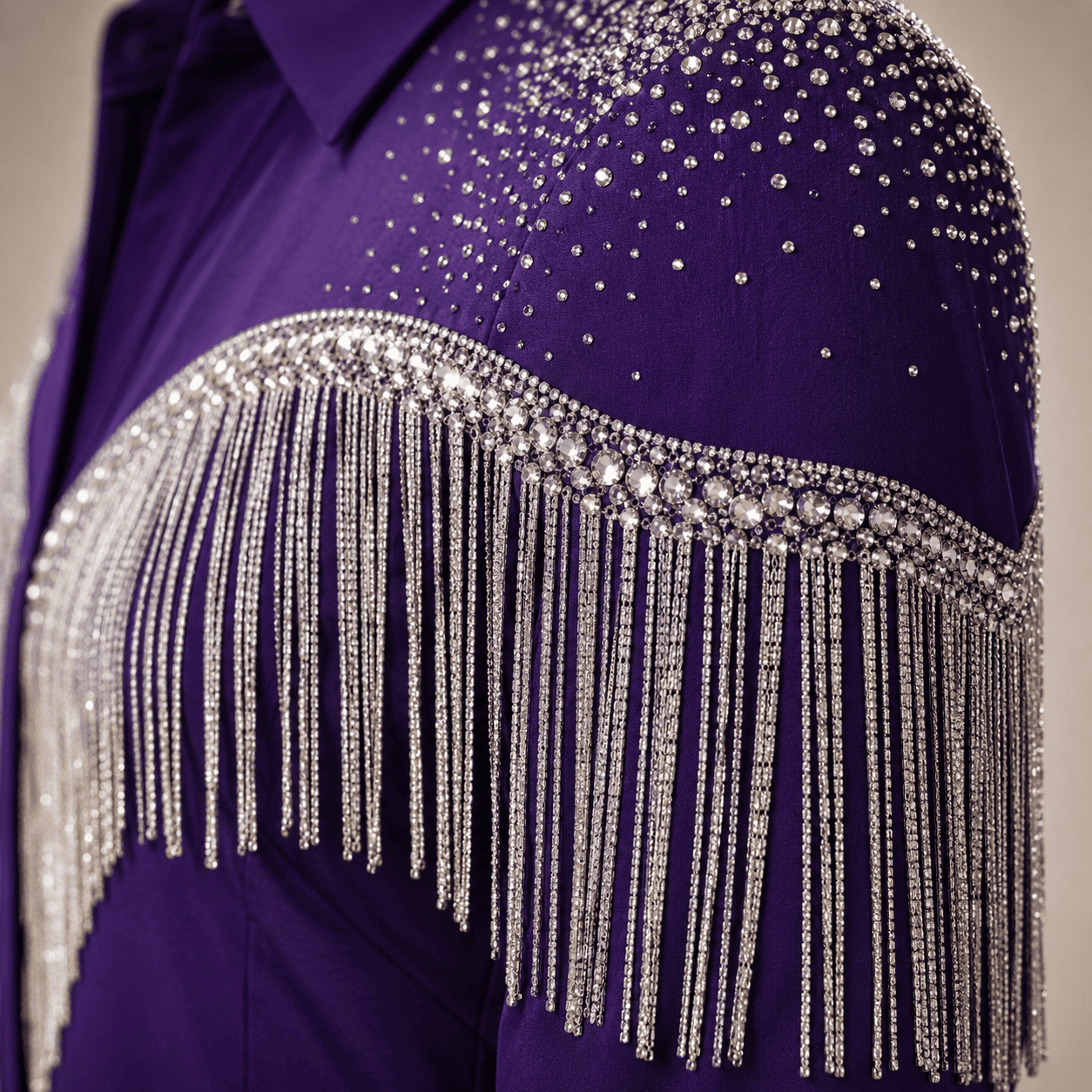 Women's Purple Fringe Showmanship Shirt Western Rodeo Horse Show Competition Shirt Women - Image 3