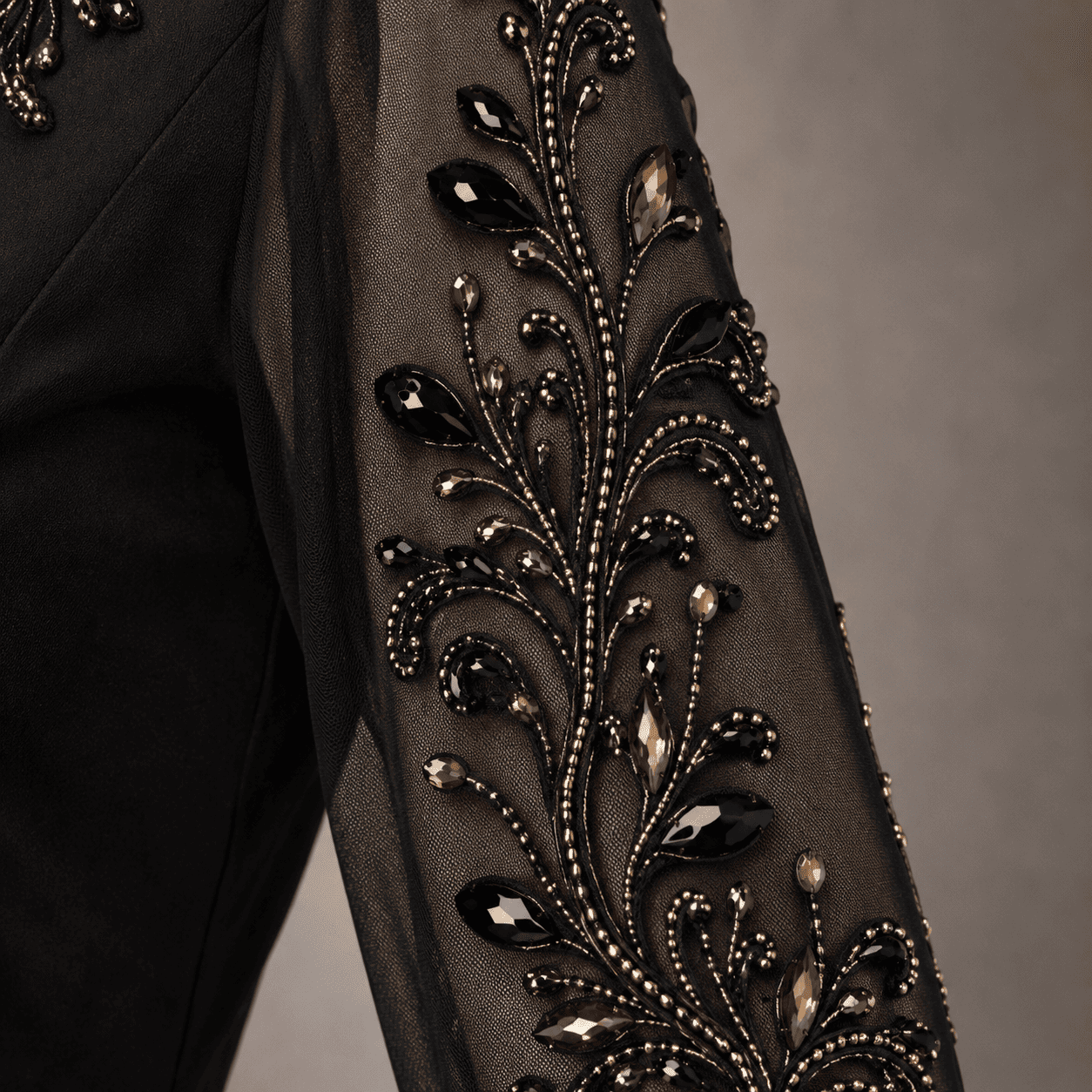 Women's Black Crystal Mesh Showmanship Shirt Elegant Western Rodeo Horse Show Competition Shirt - Image 3