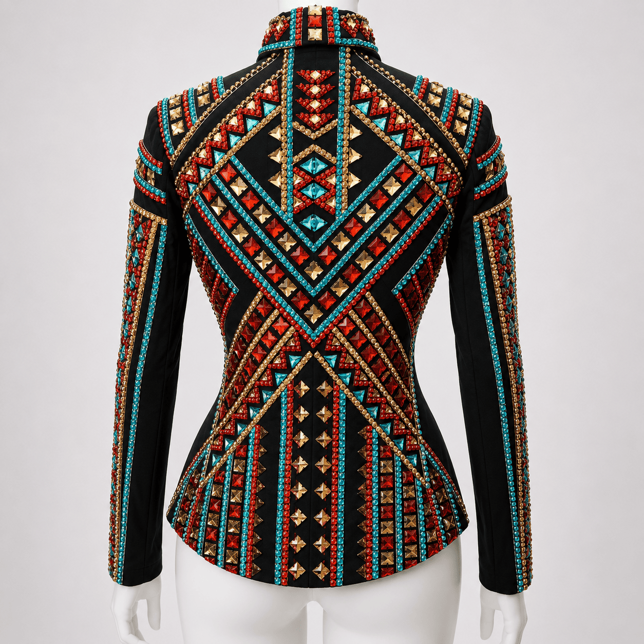 Women's Black Crystal Showmanship Jacket Western Rodeo Horse Show Jacket , Show Jacket Crystal - Image 4