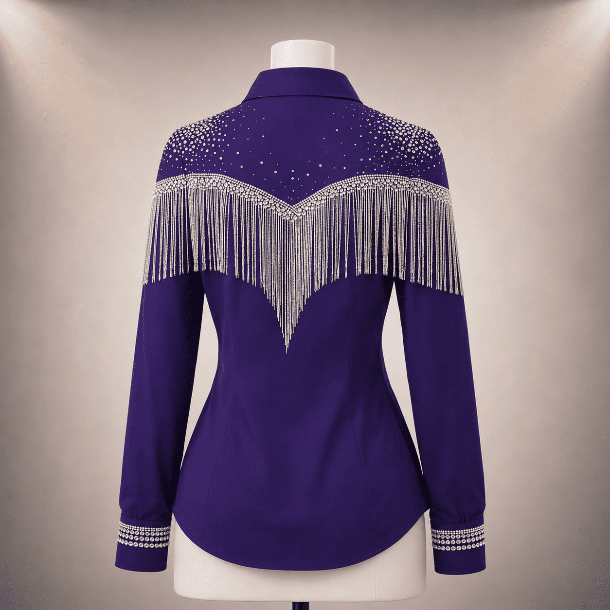 Women's Purple Fringe Showmanship Shirt Western Rodeo Horse Show Competition Shirt Women - Image 4