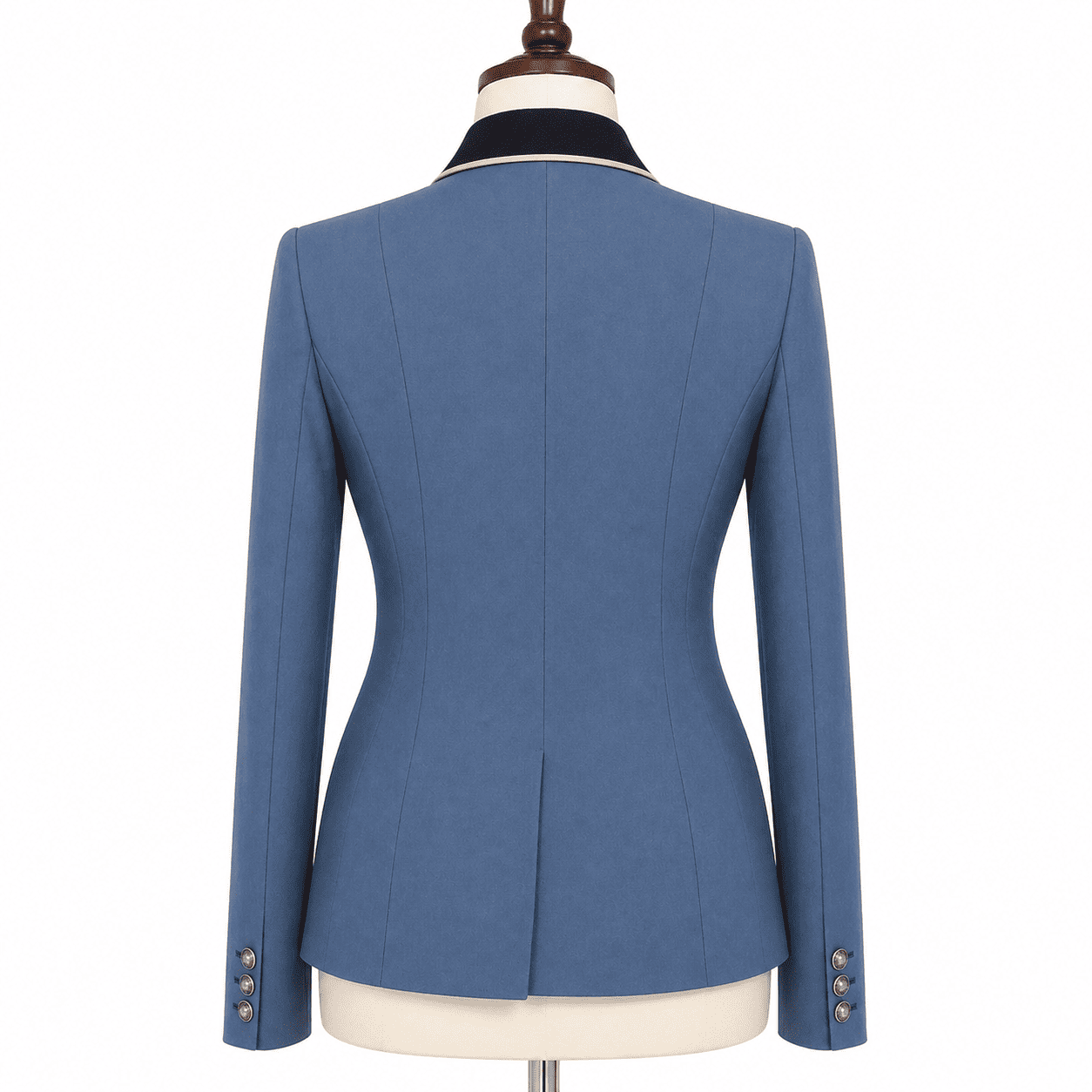 Women’s Showmanship Hunt Coat Premium Blue Equestrian Riding Jacket, Tailored Fit Competition Blazer - Image 4