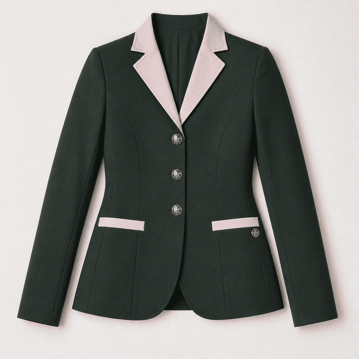 Women’s Showmanship Hunt Coat Premium Green Equestrian Riding Jacket, Tailored Competition Blazer - Image 5