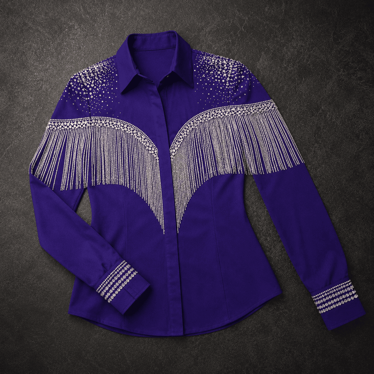 Women's Purple Fringe Showmanship Shirt Western Rodeo Horse Show Competition Shirt Women - Image 5