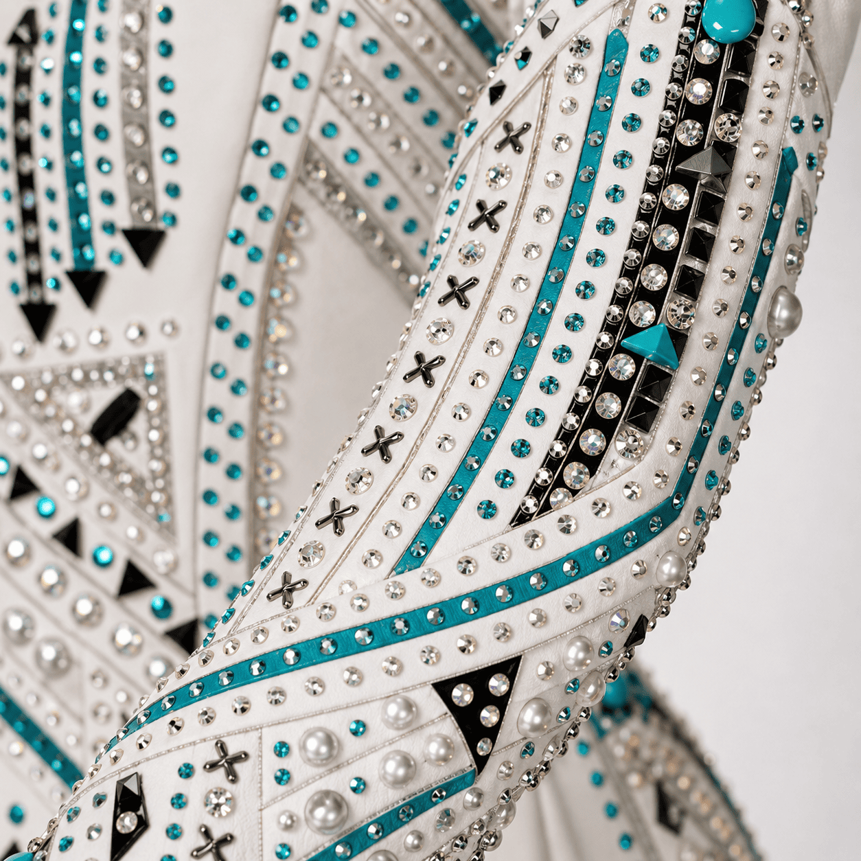 Women's White Crystal Showmanship Jacket Western Rodeo Horse Show Competition Jacket for Women - Image 3