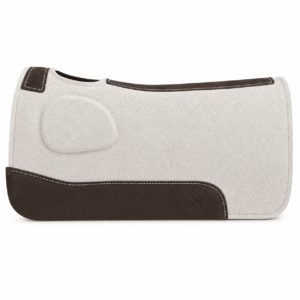 Premium Wool Felt Saddle Pad with Shock Absorbing Wear Pad & Dark Leather Reinforcement