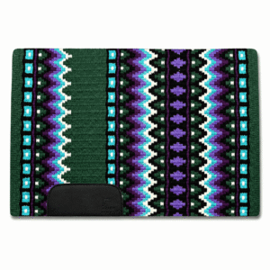 Western Saddle Pad Emerald Green Purple Tribal Horse Saddle Blanket for Ranch Trail Arena Riding