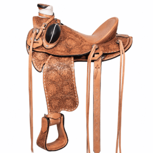 Floral Tooled Western Pleasure Horse Saddle Premium Hand Carved Leather Riding Tack
