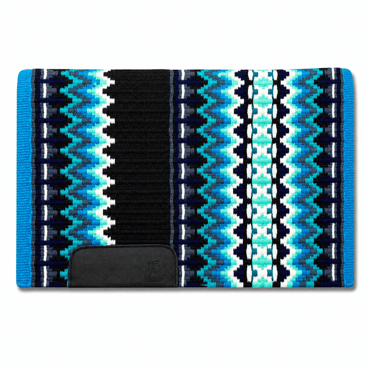 Western Saddle Pad Turquoise Black Tribal Horse Saddle Blanket for Ranch Trail Arena Riding