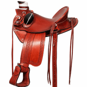 Brown Western Horse Saddle Premium Genuine Leather Handcrafted Riding Saddle for Training & Western Riding