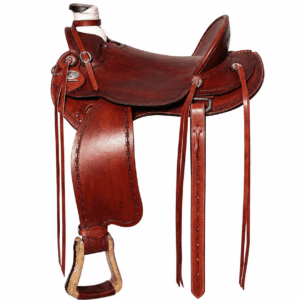 Mahogany Brown Western Horse Saddle Premium Genuine Leather Handcrafted Equestrian Riding Saddle