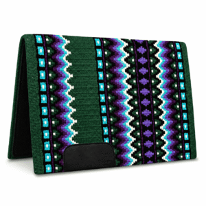 Western Saddle Pad Emerald Green Purple Tribal Horse Saddle Blanket for Ranch Trail Arena Riding