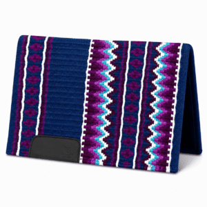 Western Saddle Pad Navy Blue Purple Tribal Horse Saddle Blanket for Ranch Trail Arena Riding