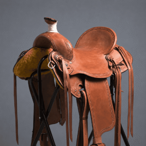 Western Horse Saddle Light Oil Brown Leather Trail Ranch Saddle Deep Seat High Cantle Premium Riding Saddle