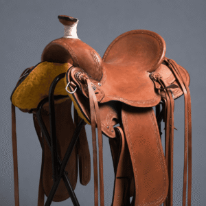 Light Oil Brown Western Horse Saddle Premium Leather Trail Ranch Riding Saddle Deep Seat High Cantle