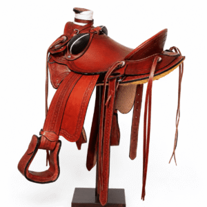Brown Western Horse Saddle Premium Genuine Leather Handcrafted Riding Saddle for Training & Western Riding