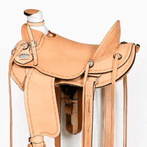 Natural Rawhide Tan Western Horse Saddle Premium Genuine Leather Handcrafted Riding Saddle