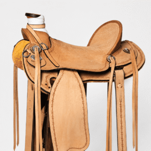 Natural Tan Western Horse Saddle Premium Genuine Leather Handcrafted Western Riding Saddle