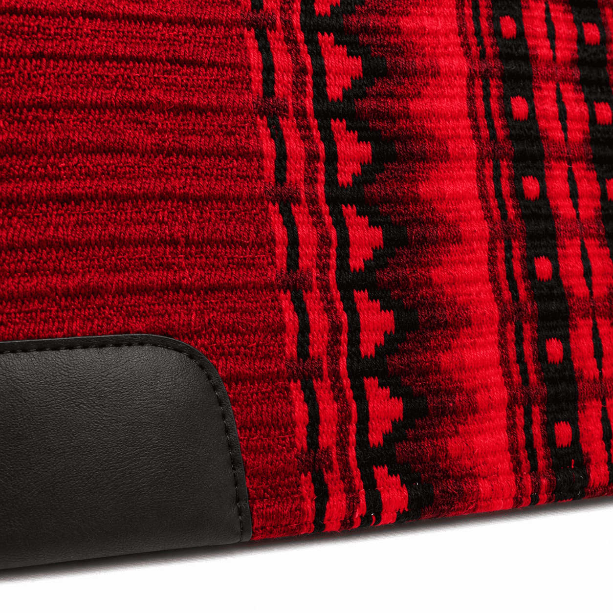 Western Saddle Pad Red Black Geometric Horse Saddle Blanket for Ranch Trail Arena Riding - Image 4