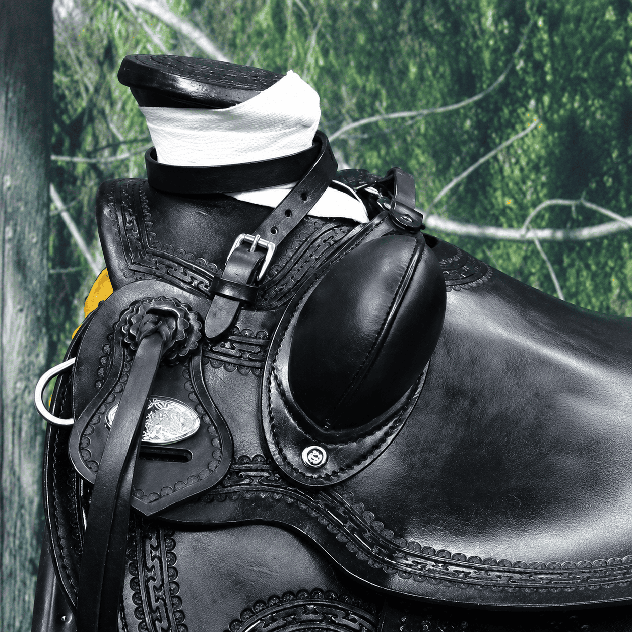 Black Western Horse Saddle Premium Leather Equestrian Riding Tack - Image 3
