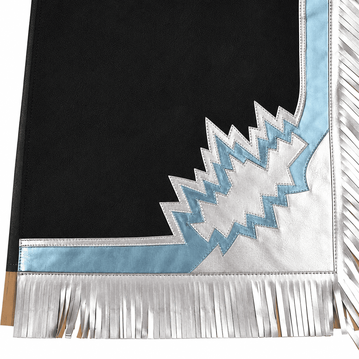 Horse Riding Chaps with Fringe and Tooled Leather Detail Fringed Design, Tooled Leather - Image 4