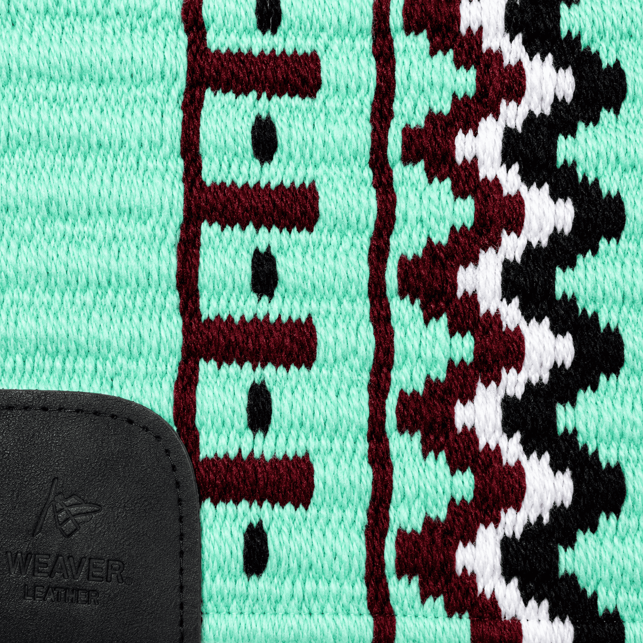 Western Saddle Pad Mint Green Burgundy Tribal Horse Saddle Blanket for Ranch Trail Arena Riding - Image 4